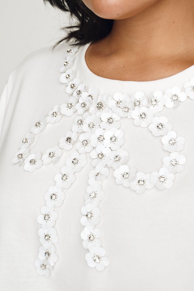 English Factory Pearl Bow Top #1