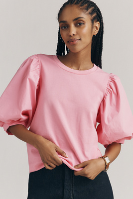 トップス Acka 3d rose puff tops English Factory Puff-Sleeve Top | Anthropologie