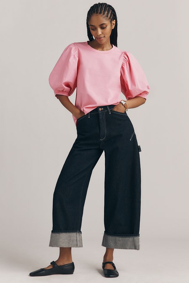 English Factory Puff-Sleeve Top | Anthropologie