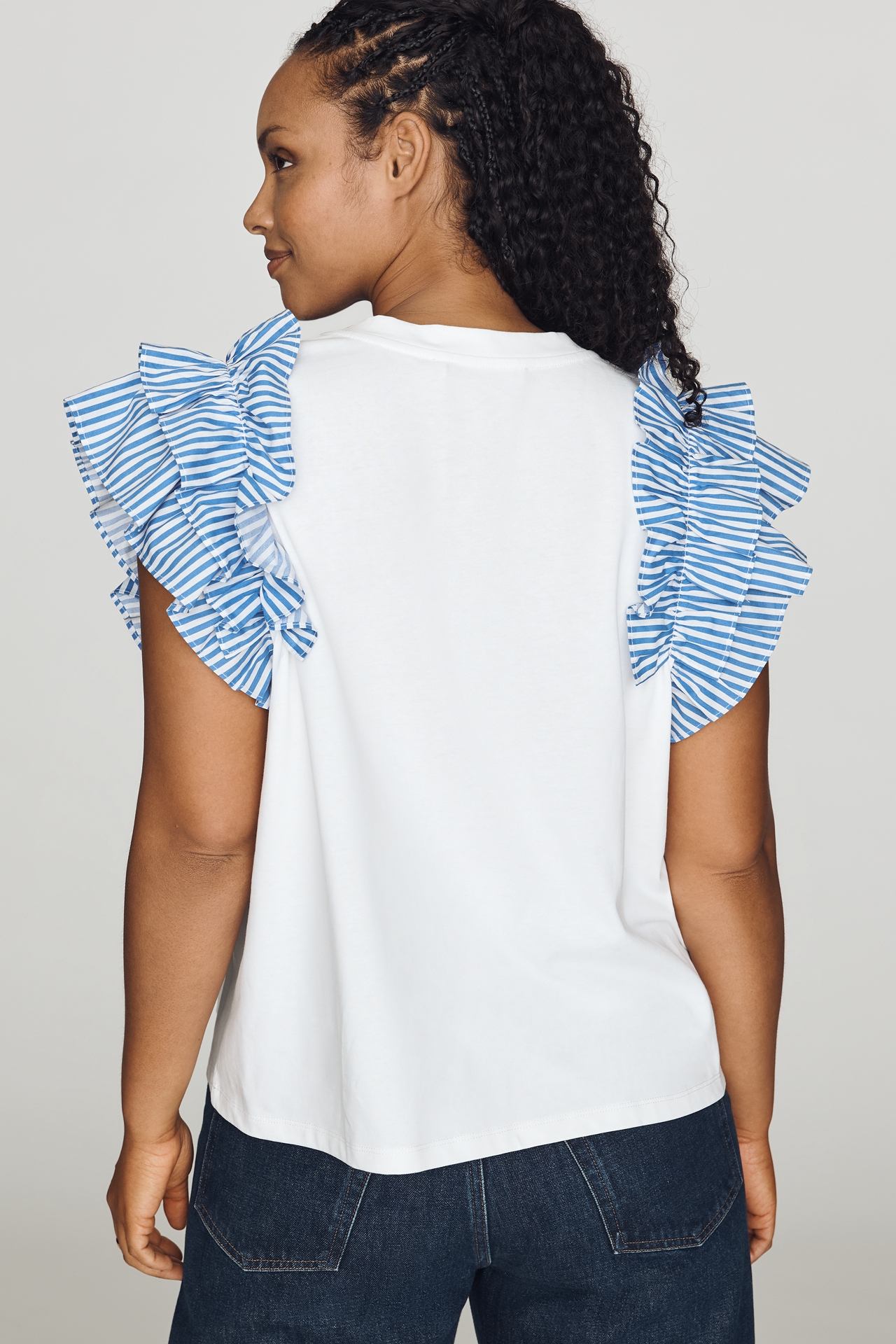 English Factory Ruffle Sleeve Top