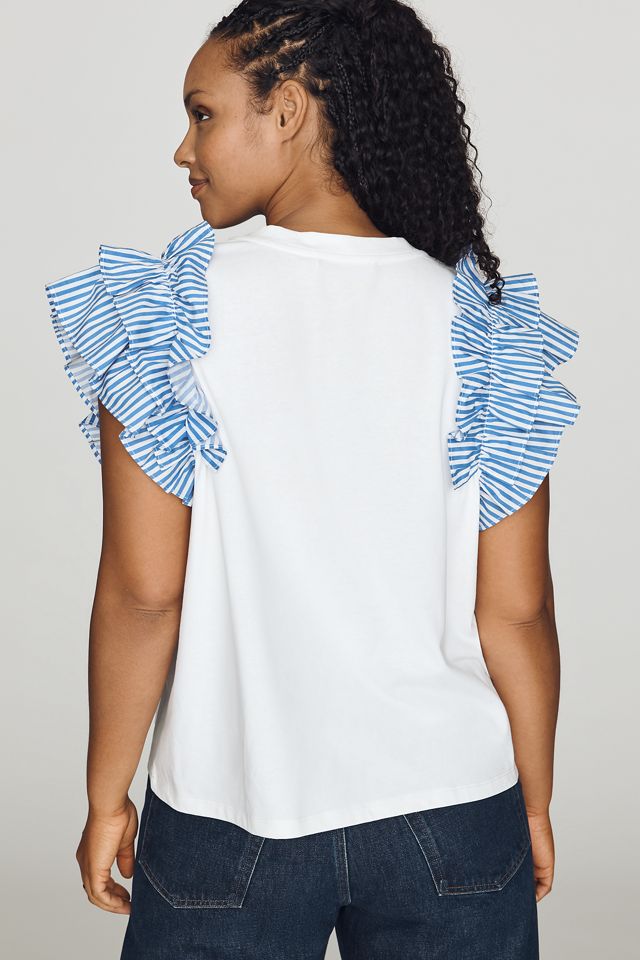 English Factory Ruffle Sleeve Top #5