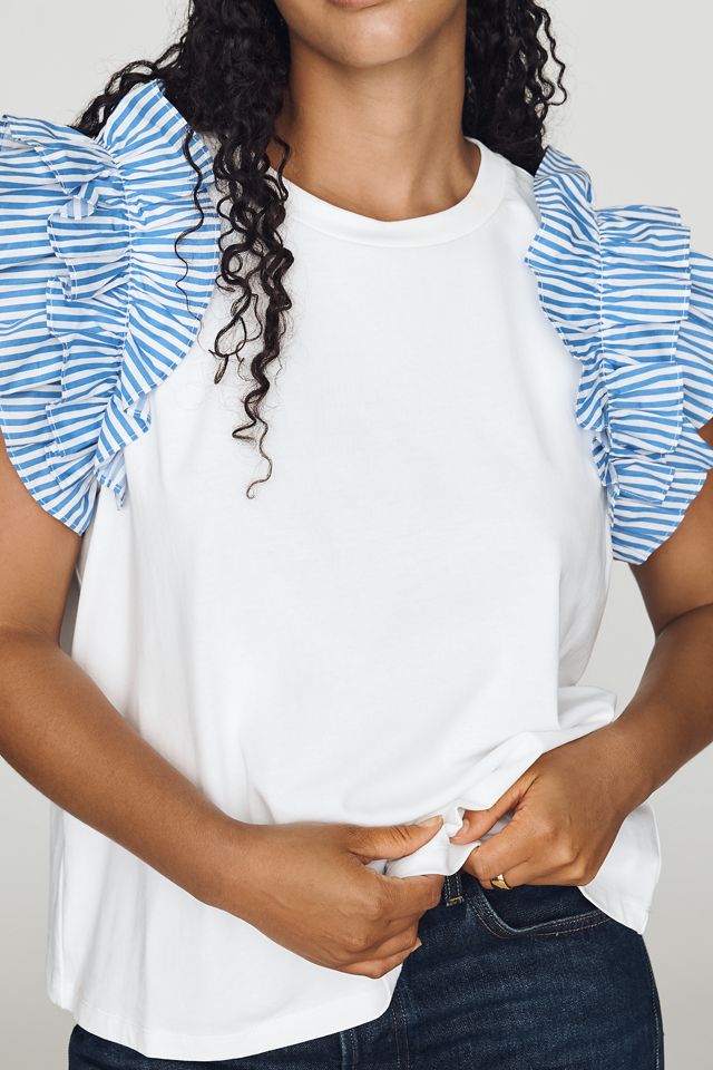 English Factory Ruffle Sleeve Top #6