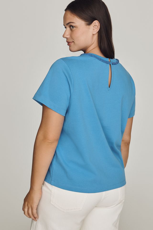 English Factory 100% Cotton Beaded-Bow Tee #3