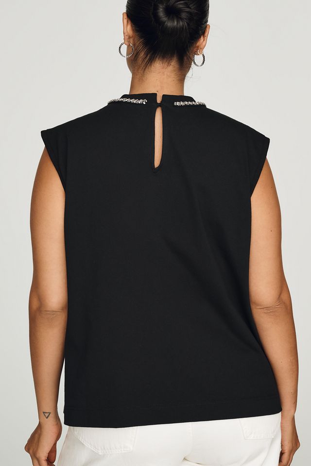 English Factory 100% Cotton Pearl Bow Top #2
