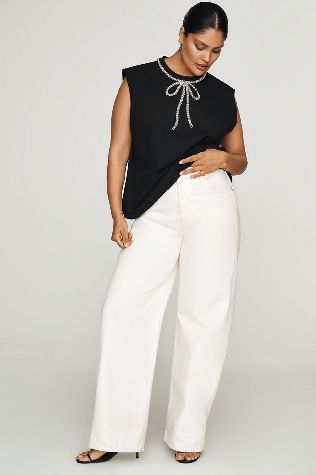 English Factory 100% Cotton Pearl Bow Top #3