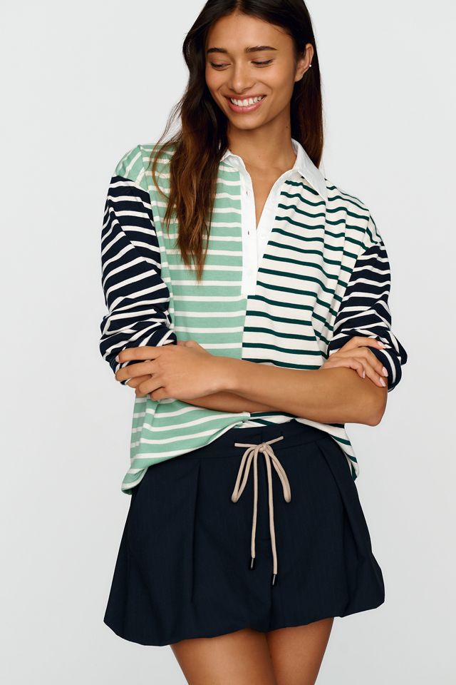 English Factory 100% Cotton Mixed Stripe Rugby Shirt  #2