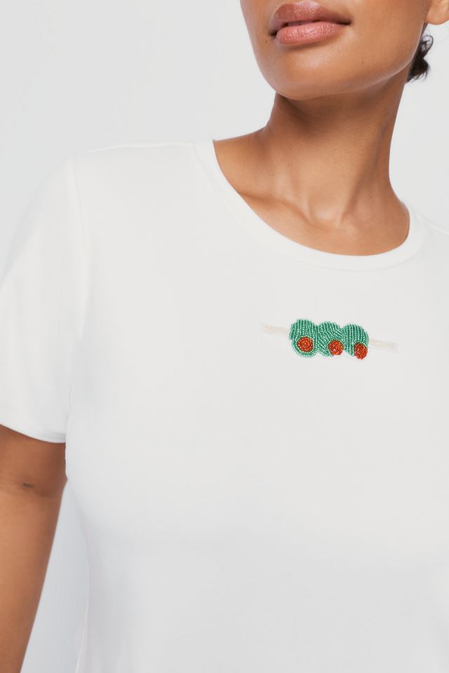 English Factory Olive Beaded Tee #2