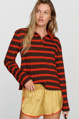 English Factory Cotton Blend Collared Rugby Top by Anthropologie