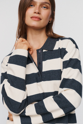 English Factory 100% Cotton Polo Top by Anthropologie