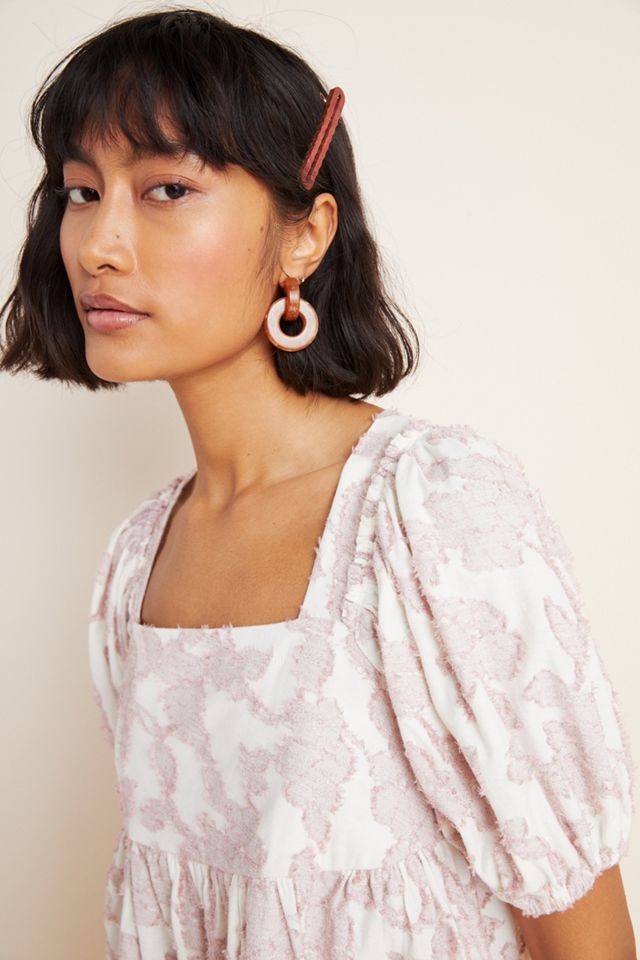 Maeve Batia Textured Babydoll Top #2
