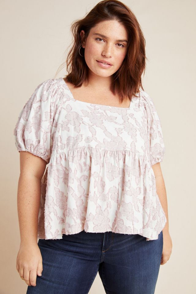 Maeve Batia Textured Babydoll Top #4
