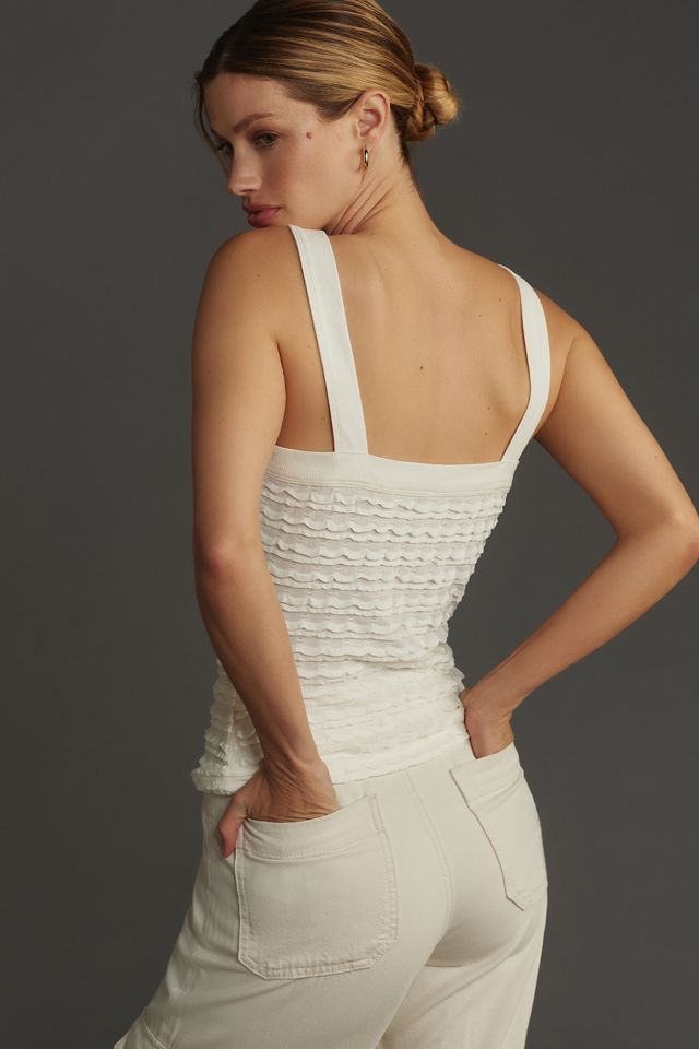 By Anthropologie Scoop-Neck Ruffle Tank #5