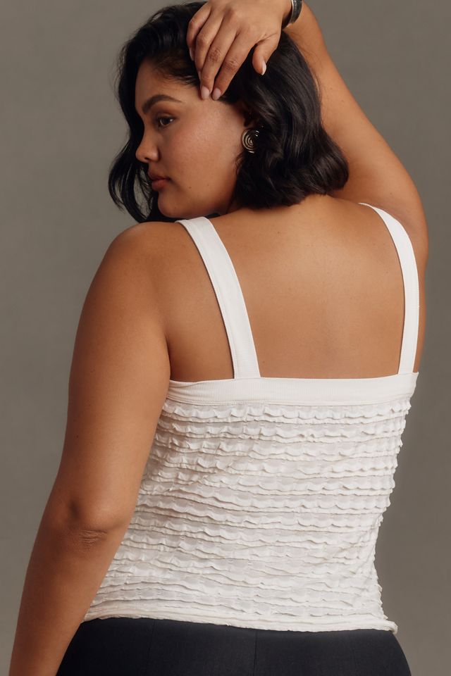By Anthropologie Scoop-Neck Ruffle Tank #1