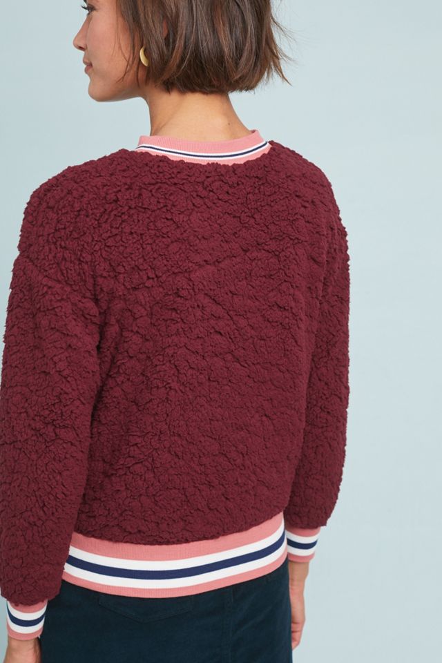 Striped Sherpa Sweatshirt #1