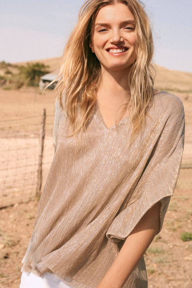 Ruffled Metallic Top #5