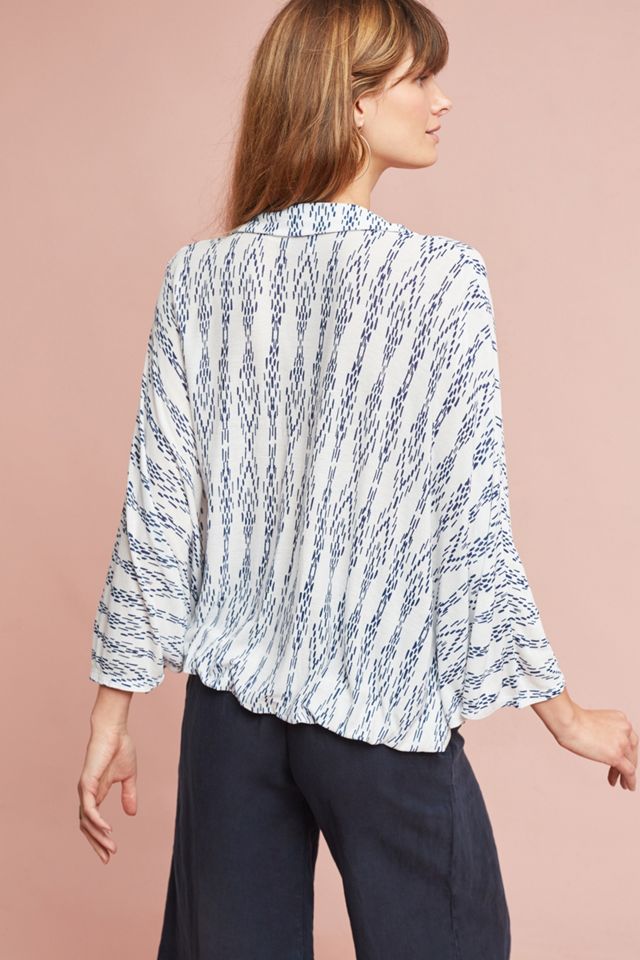 Collared V-Neck Top #1
