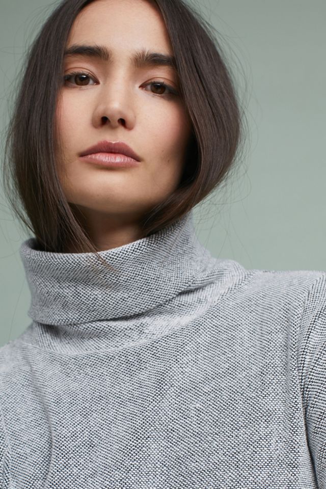 Mock Neck Peplum Pullover #1