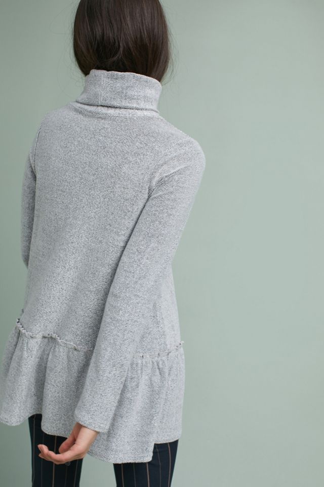 Mock Neck Peplum Pullover #3