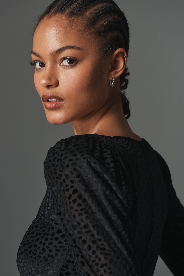 Avec Les Filles Long-Sleeve Sweetheart Top #2