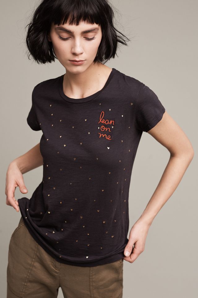 Lean On Me Heart-Dotted Tee #1