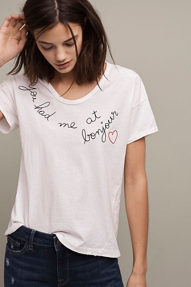 You Had Me At Bonjour Tee | Anthropologie