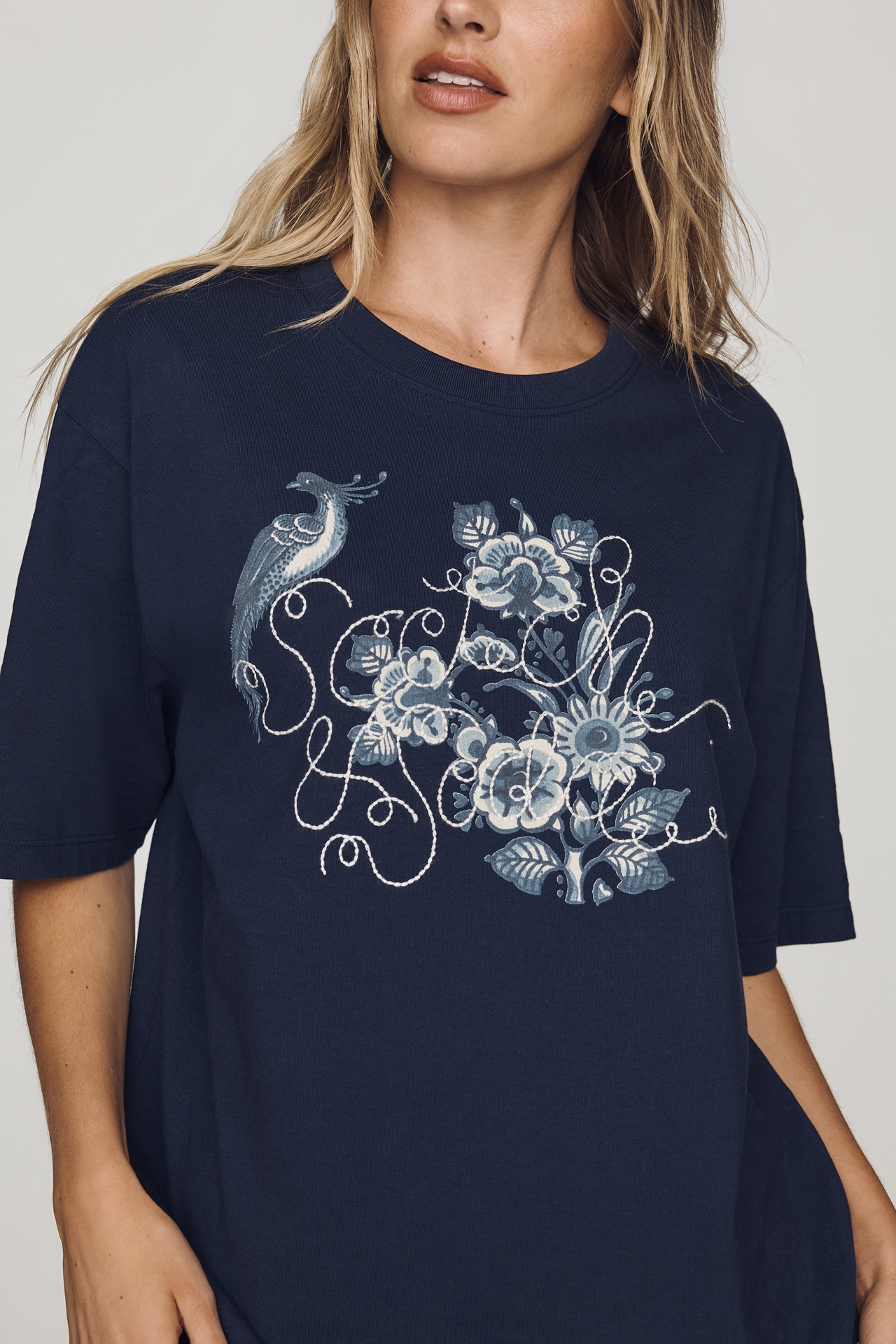 Scotch & Soda Cotton Embroidered Tee