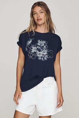 Scotch & Soda Cotton Embroidered Tee