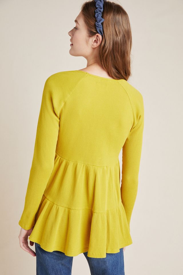 Maeve Samina Thermal Babydoll Top #1