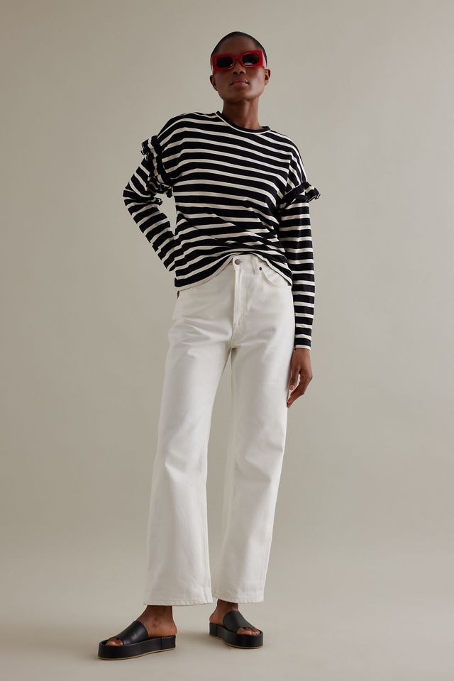 Network Ruffle Tee, Stripes
