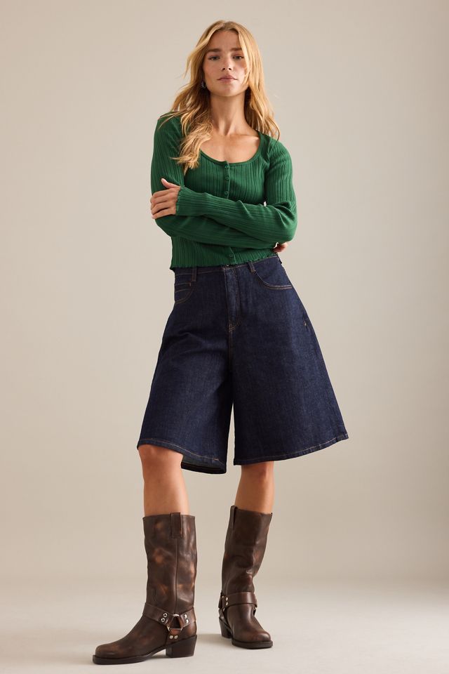 Pilcro Scoop-Neck Ribbed Long Sleeve T-Shirt #2
