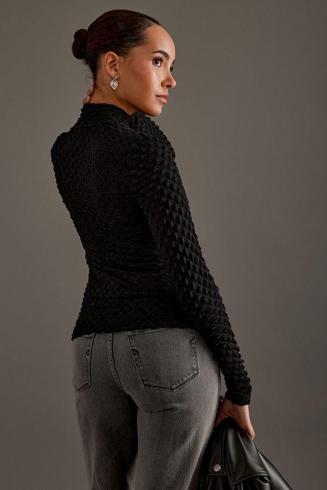Selected Femme Timmi Rollkragen Strukturiertes Oberteil #3