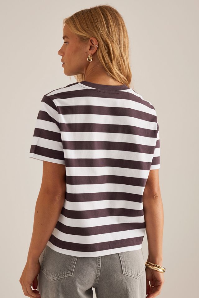 Selected Femme Gestreiftes Baumwoll-T-Shirt #1