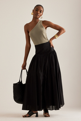 Anna Haut Asymétrique en Green taille: XS chez Anthropologie - Selected Femme - Modalova