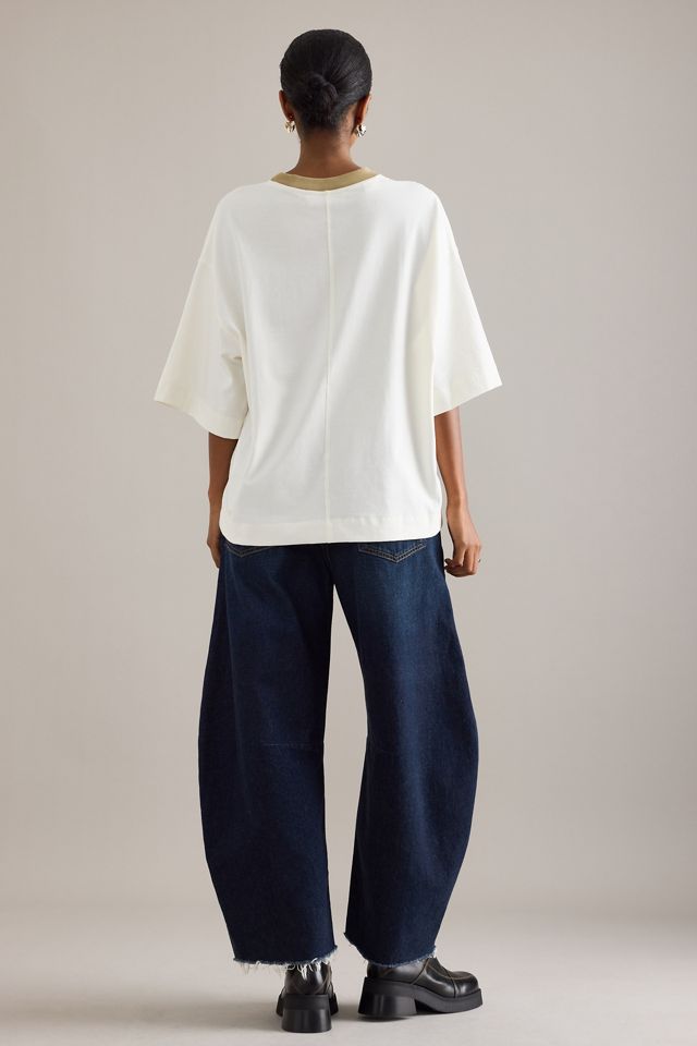 Selected T-shirt oversize a contrasto #1