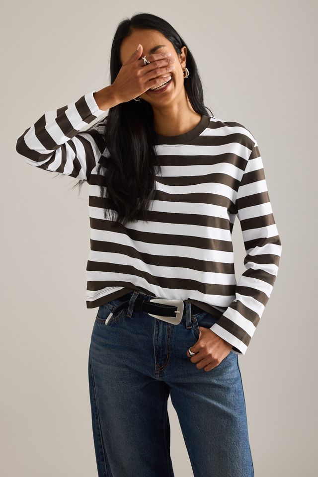 T-shirt boxy manches longues Essential Selected Femme #3