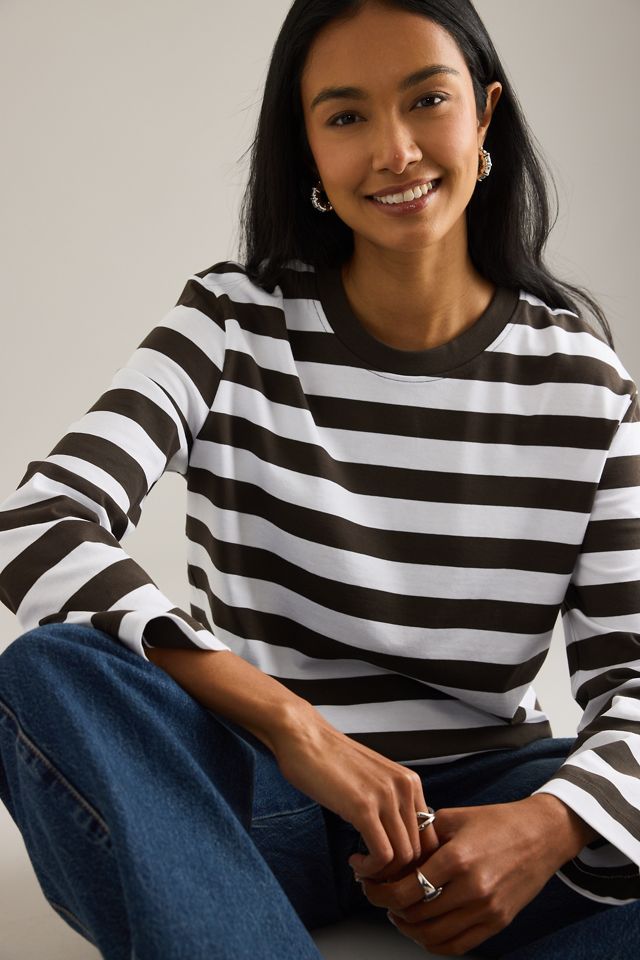 T-shirt boxy manches longues Essential Selected Femme #5