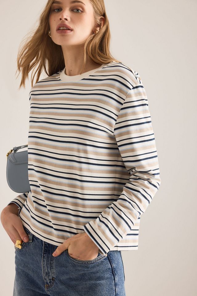Selected T-shirt boxy essentiel à manches longues #4
