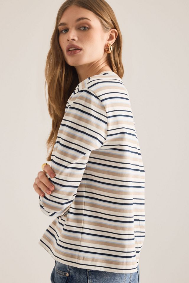 Selected T-shirt boxy essentiel à manches longues #1