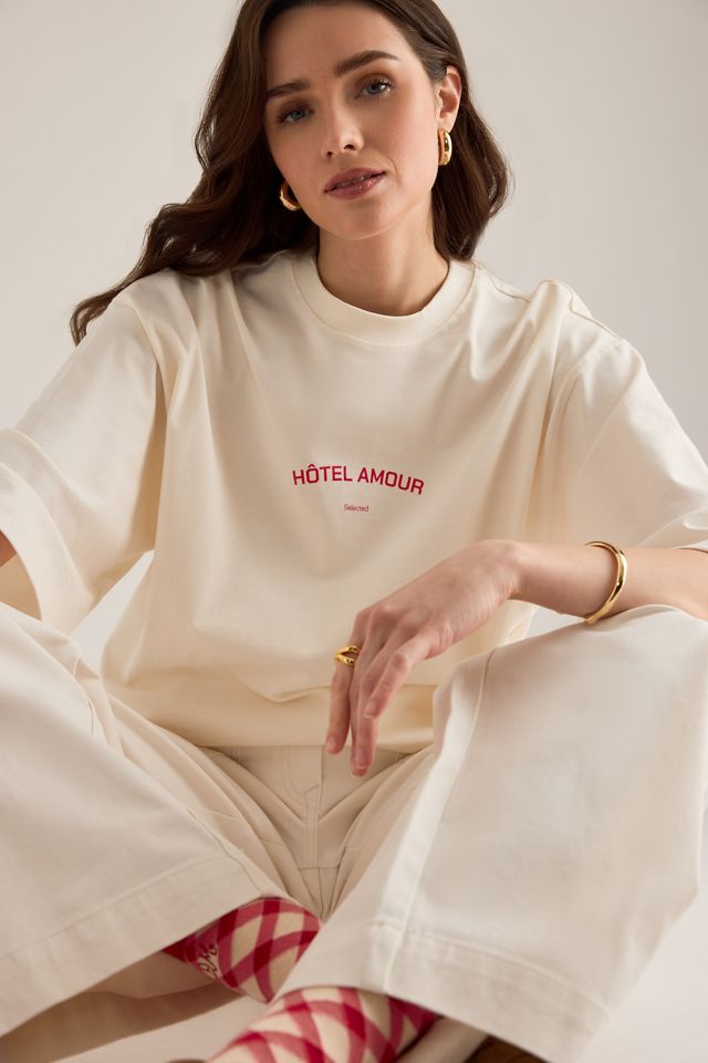 Selected Lia Hotel Amour Oversized T-Shirt #3