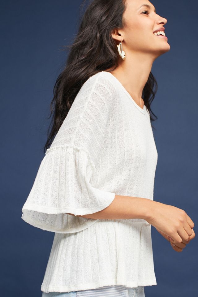 Oversized Knit Peplum Top #1