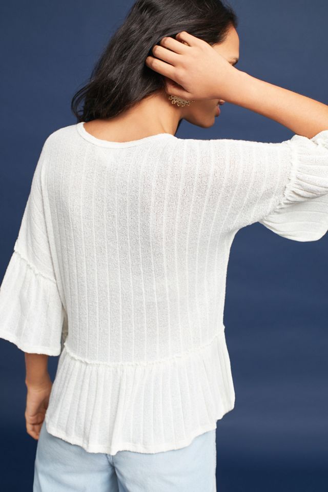 Oversized Knit Peplum Top #2