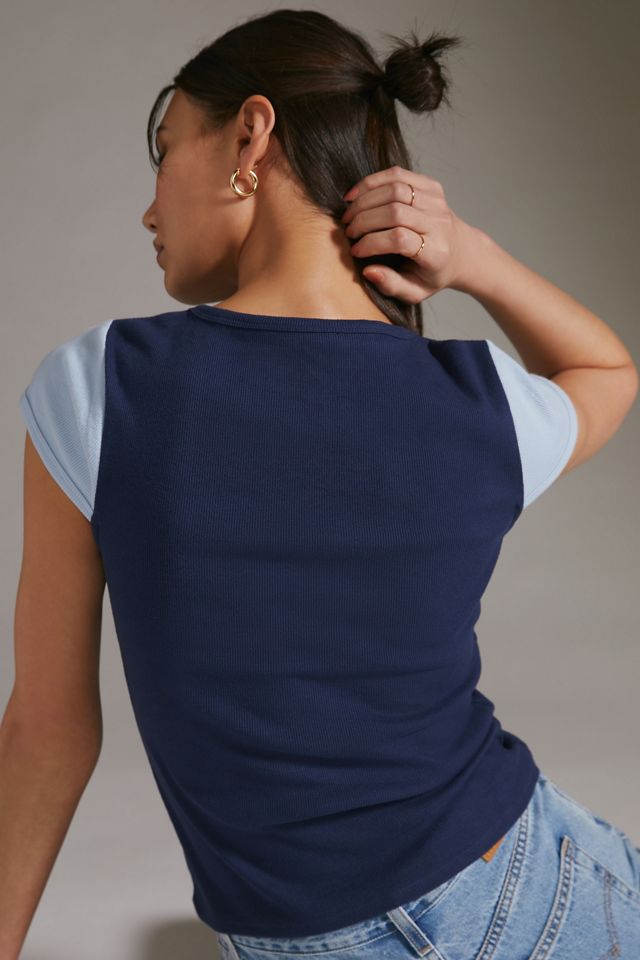 Maeve Cutout Colorblock Baby Tee #2