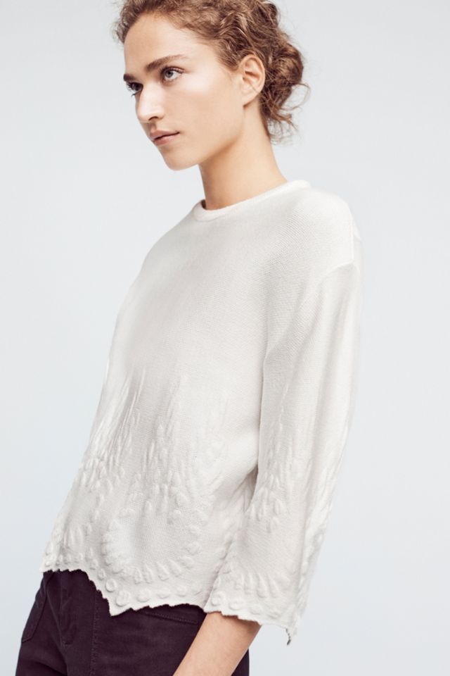 Scalloped Snow Pullover #1