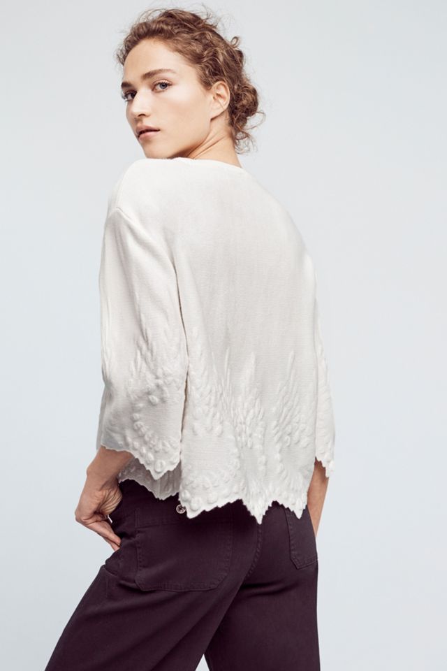 Scalloped Snow Pullover #2