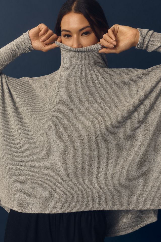 Amadi Cowl Neck Poncho Sweater #3