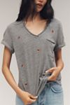 The Quinn Short-Sleeve V-Neck Tee by Pilcro