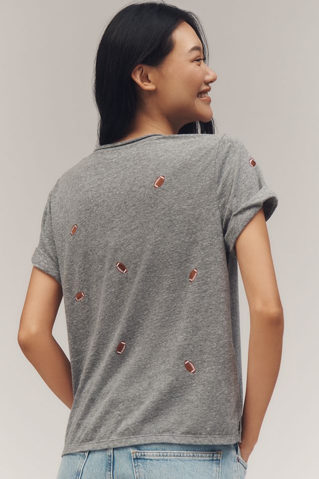 The Quinn Short-Sleeve V-Neck Tee by Pilcro
