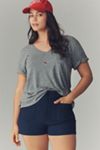 The Quinn Short-Sleeve V-Neck Tee by Pilcro