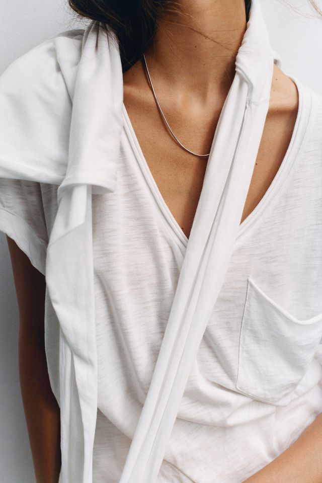 Pilcro Quinn Drapey V-Neck Tee #12