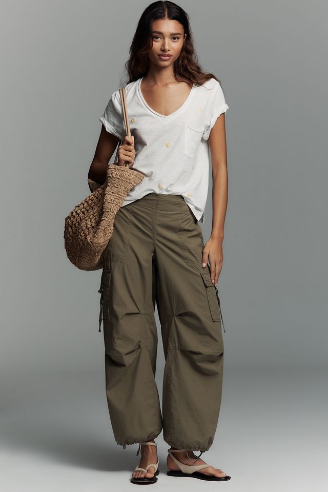 Pilcro Quinn Drapey V-Neck Tee #3